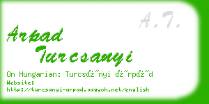 arpad turcsanyi business card